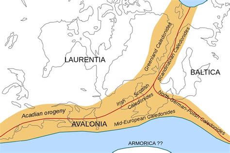 Avalonia - Acadian orogeny | Historical geology, Plate tectonics, Geology