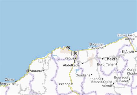 MICHELIN-Landkarte Jijel - Stadtplan Jijel - ViaMichelin