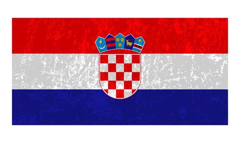 Croatia grunge flag, official colors and proportion. Vector ...