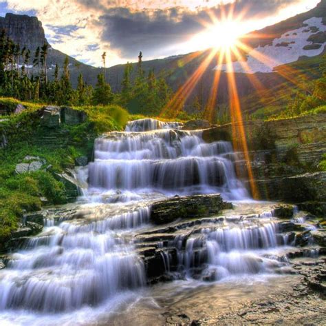 Wallpaper Scenery Waterfall | Beautiful places to visit, Waterfall ...