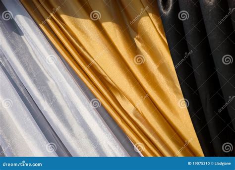 Three Types of Shiny Fabric Stock Photo - Image of silver, smooth: 19075310