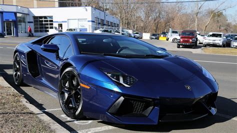 Download wallpaper 3840x2160 lamborghini aventador, blue, lamborghini ...