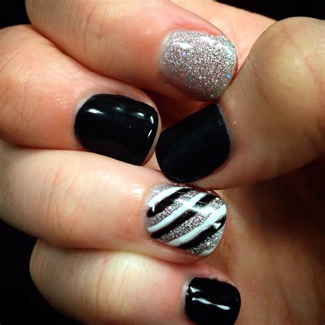 Got my nails done by Nicole at Solar Image in Lufkin! Black, white and ...