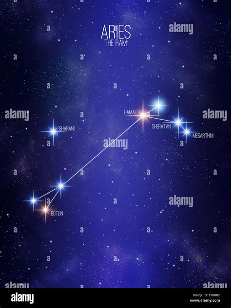 Aries constellation map hi-res stock photography and images - Alamy