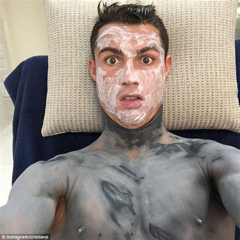 Cristiano Ronaldo jokes around during spa treatment after being rested ...