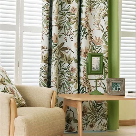 European style Floral Print blackout Curtains for Living Room Bedroom ...