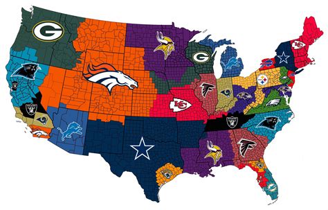 Get Map Of Usa Nfl Teams Free Vector - Www