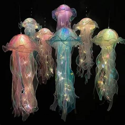 Multicolor Creative Jellyfish Lamp DIY Material Package Wall Hanging ...