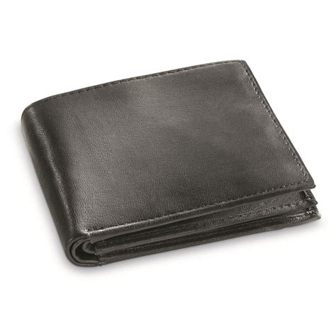 Men's Lambskin Leather Bifold Wallet - 667255, Wallets at Sportsman's Guide