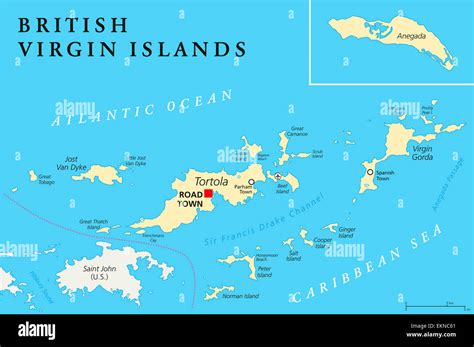 Island virgin gorda map hi-res stock photography and images - Alamy