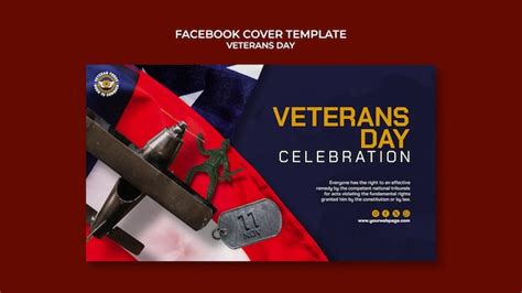 Free PSD | Veterans day celebration facebook cover