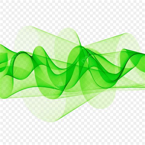 Green Abstract Wave Vector PNG Images, Abstract Green Flowing Wave ...