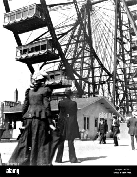 Worlds first ferris wheel Black and White Stock Photos & Images - Alamy