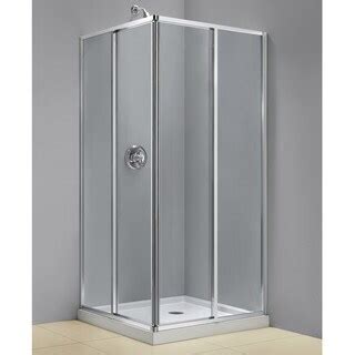 DreamLine Cornerview Sliding Shower Enclosure and 36x36-in Shower Base ...