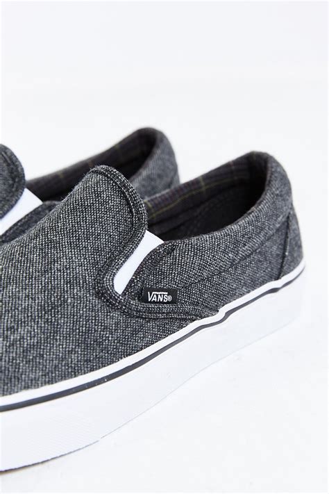 Vans Classic Tweed Slip-on Sneaker in Dark Grey (Gray) for Men - Lyst