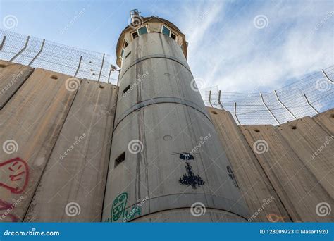 The Israeli West Bank Barrier or Wall Editorial Stock Photo - Image of ...