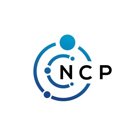 NCP letter technology logo design on white background. NCP creative ...