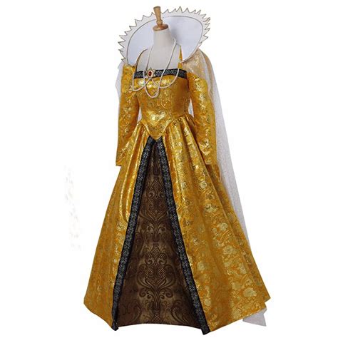 Custom Made Queen Elizabeth Cosplay Costume Dress Adult Women Wedding ...