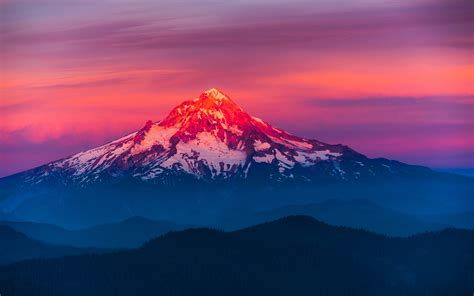 Wallpaper : landscape, sunset, sunrise, volcano, dusk, summit, dawn ...