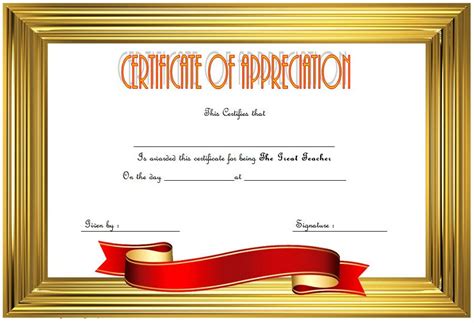 Teacher Appreciation Certificate Free Printable: 10+ Designs – Fresh ...