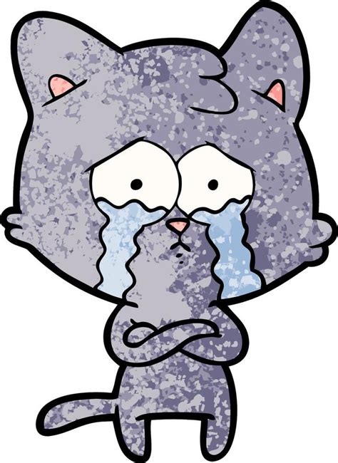 gato llorando de dibujos animados 12358434 Vector en Vecteezy