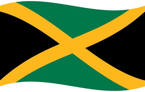 Jamaica flag wave. Jamaica flag. Flag of Jamaica 27292174 PNG