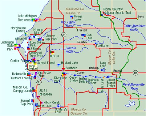 Mason County Recreation Map