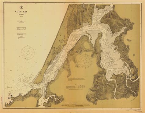 Coos Bay (Oregon) Historical Map - 1912 – Nautical Chart Prints