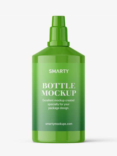 Hydrogen peroxide bottle mockup - Smarty Mockups