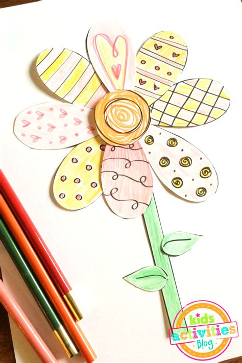 Free Printable Flower Template Print Flower Petals, Stem & More | Kids ...