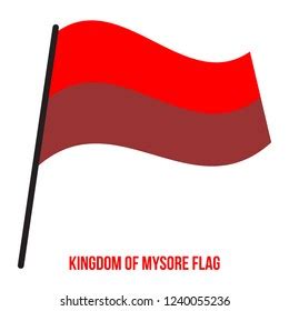 Kingdom Mysore Flag Waving Vector On Stock Vector (Royalty Free ...