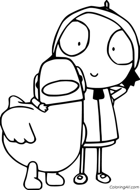 Sarah and Duck Coloring Pages (13 Free Printables) - ColoringAll