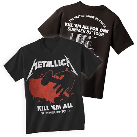 Metallica Kill Em All 1983 Tour T-Shirt - Cyberteez