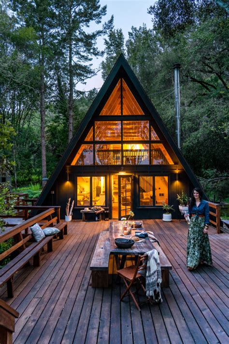 This A-Frame Cabin in West Marin Is a Modern-Boho Paradise - Sunset ...