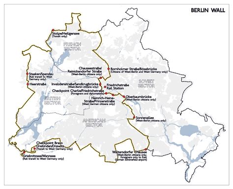 Large Berlin Wall map | Berlin | Germany | Europe | Mapsland | Maps of ...