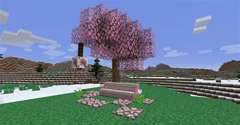 Custom Cherry Blossom Tree (You can use this as a wallpaper) : r/QuarkMod