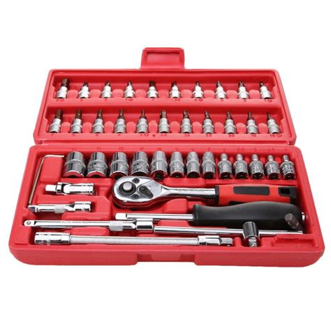 Spanner Socket Set 1/4" 46pcs - Dealsdirect.co.nz