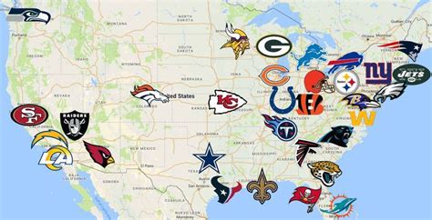 2021 NFL Map | Nfl, Nfl logo, Atlanta falcons