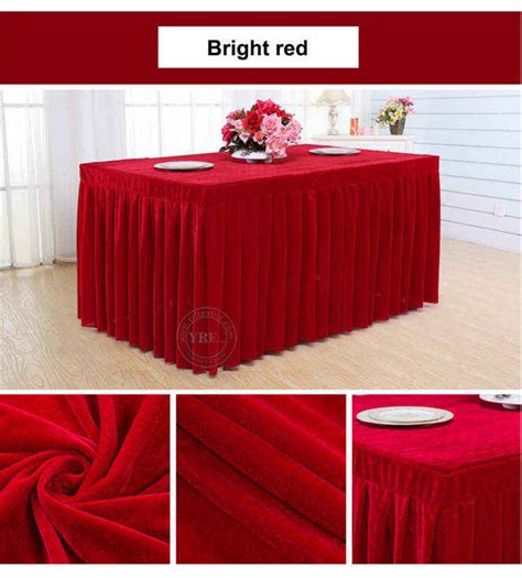 Customized Square Table Skirt Buffet Table Skirting Design