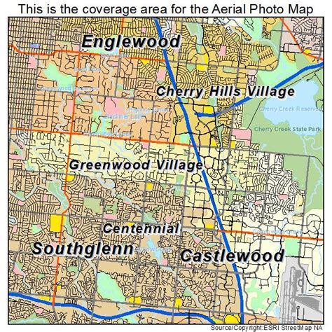 Aerial Photography Map of Greenwood Village, CO Colorado