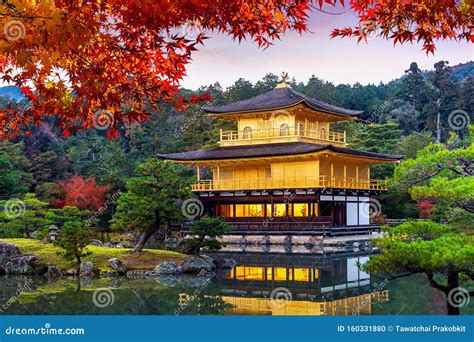 The Golden Pavilion. Kinkakuji Temple in Autumn, Kyoto in Japan Stock ...