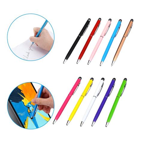 10 Pcs Stylus Pen, 2-in-1 Universal Touch Screen Stylus + Ballpoint Pen ...