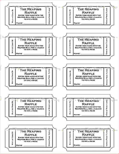 Mulligan Ticket Template - Printable Word Searches