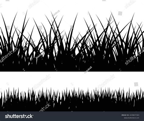 Black Grass Silhouette Vector Illustration Isolated Stock Vector ...