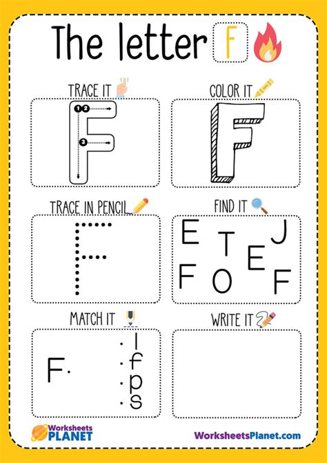 Letter F Worksheet