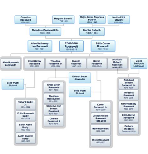 President Theodore Roosevelt Family Tree