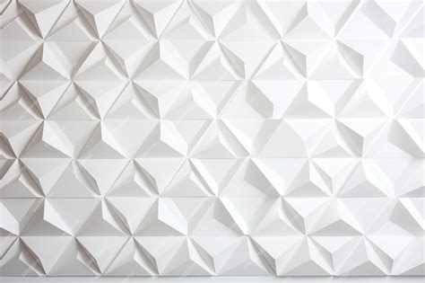 Premium AI Image | a white wall with a white geometric pattern