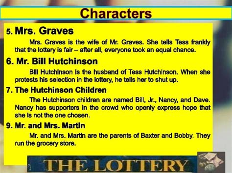 👍 The lottery characters. Critical Analysis of The Lottery, by Shirley ...