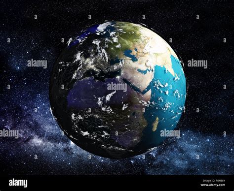 View of Earth from space. 3D illustration Stock Photo - Alamy