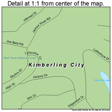 Kimberling City Missouri Street Map 2938612